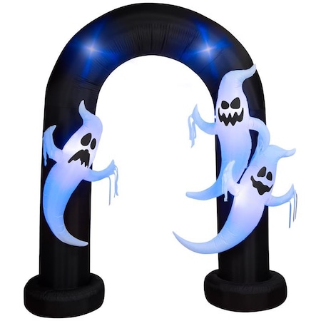 Gemmy Gemmy 9 ft. LED Prelit Archway Trio Ghost Inflatable 551998